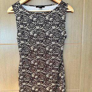 Forever 21 Blue Flower and Gold Dress